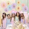 9 PCS Pastel Paper Flower Decorations,Yellow,Pink and Purple Pastel Party Decorations,Sunflower Folding Paper Fans,Classroom Decoration Paper Floral